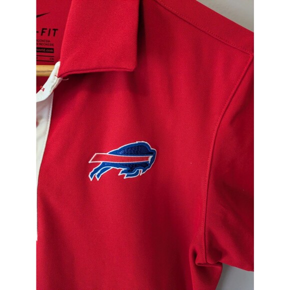 Nike Dri-Fit Womens Buffalo Bills NFL Team Polo Shirt,size small, red,golf shirt - Picture 4 of 6
